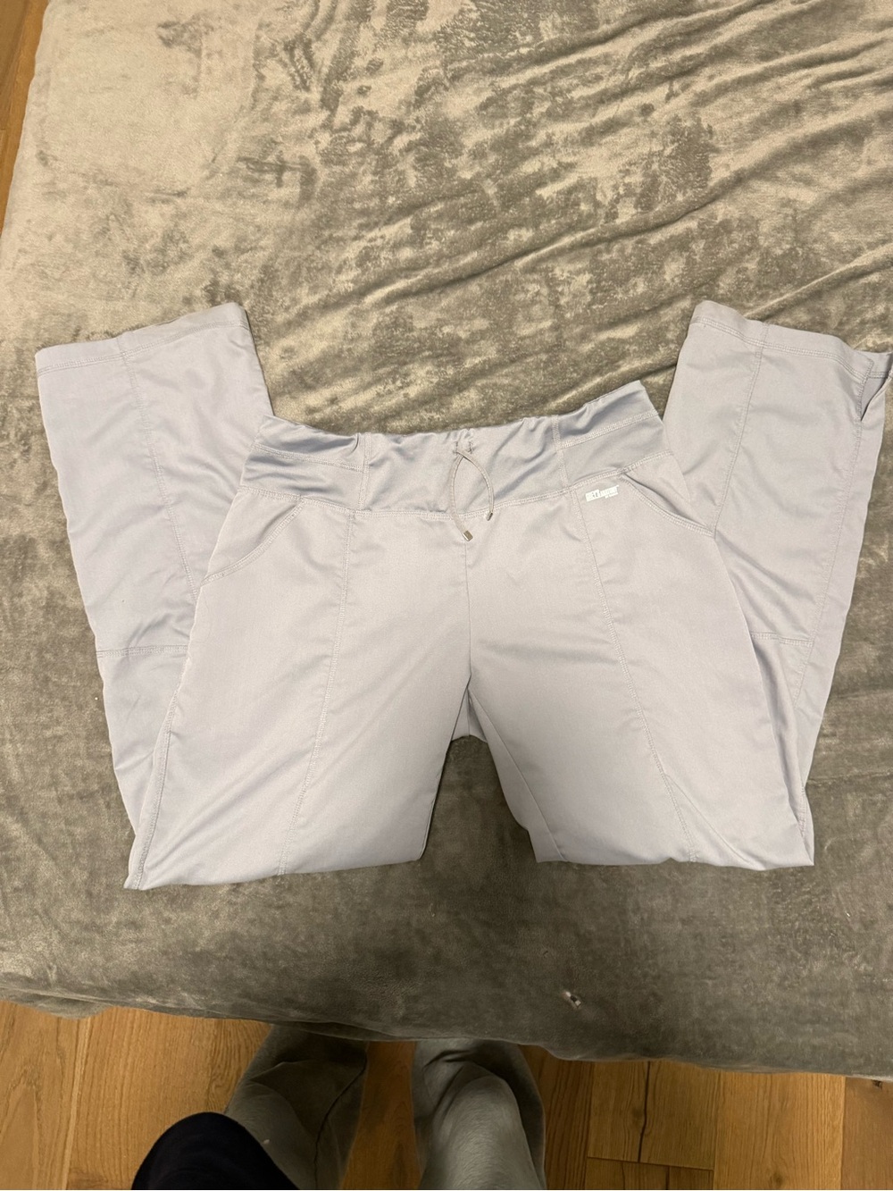 Grey's Anatomy Light Gray Straight Leg Scrub Pants